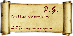 Pavliga Genovéva névjegykártya